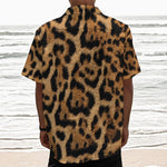 Jaguar Fur Pattern Print Textured Short Sleeve Shirt