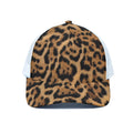 Jaguar Fur Pattern Print White Mesh Trucker Hat