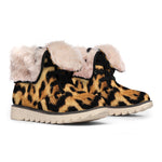 Jaguar Fur Pattern Print Winter Boots