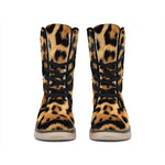 Jaguar Fur Pattern Print Winter Boots