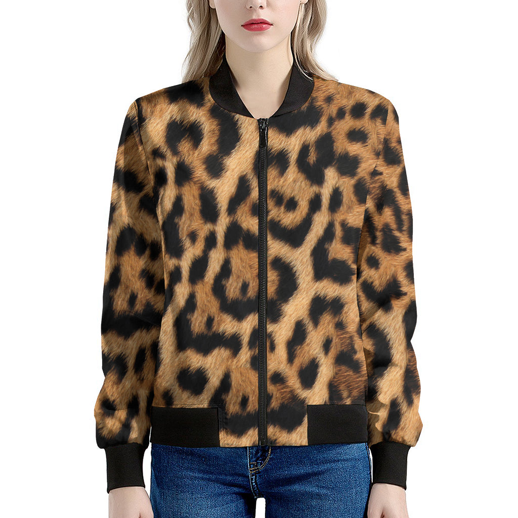 Jaguar Fur Pattern Print Women's Bomber Jacket