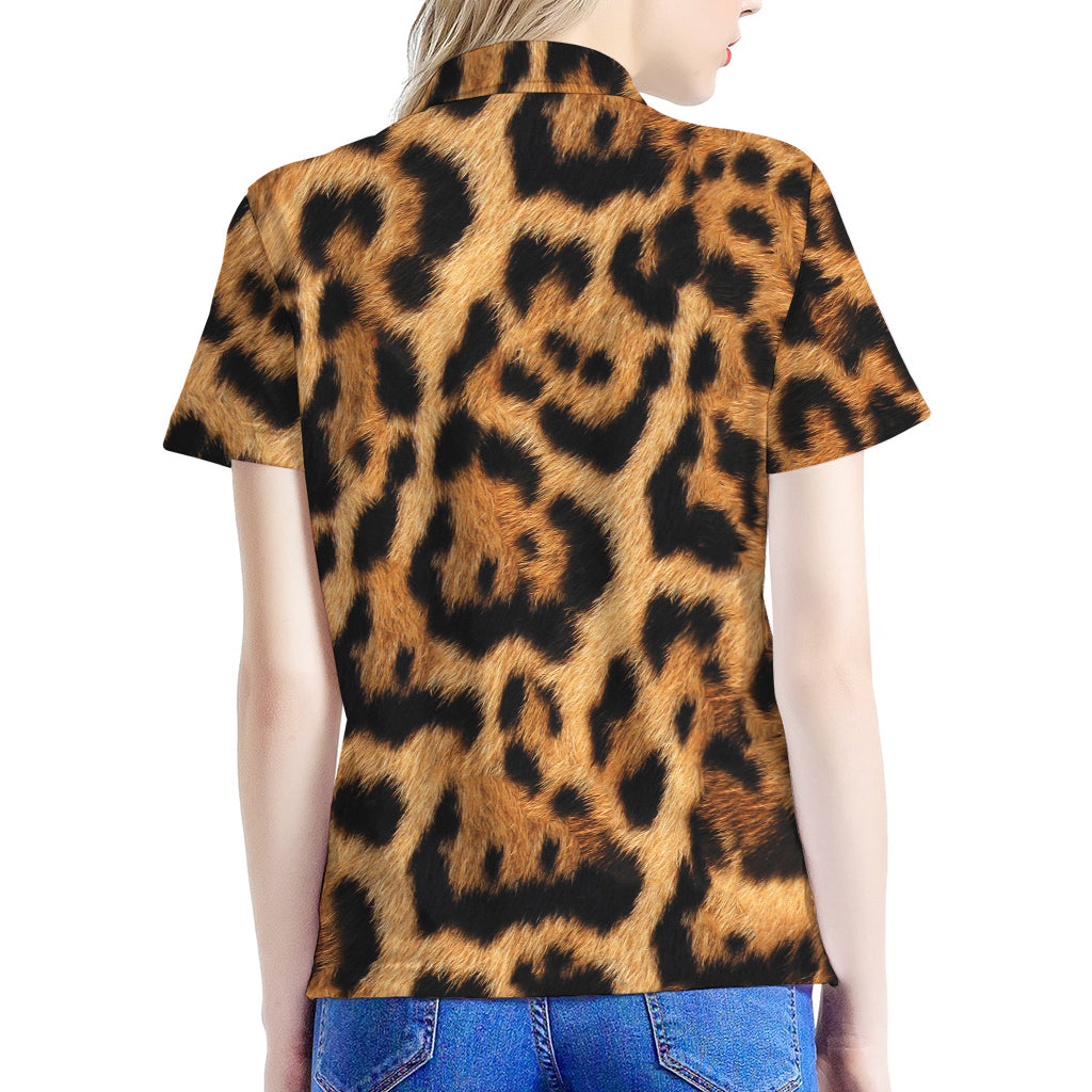 Jaguar Fur Pattern Print Women's Polo Shirt