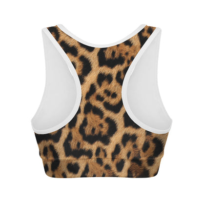 Jaguar Fur Pattern Print Women's Sports Bra
