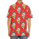 Japanese Cat Maneki Neko Pattern Print Aloha Shirt