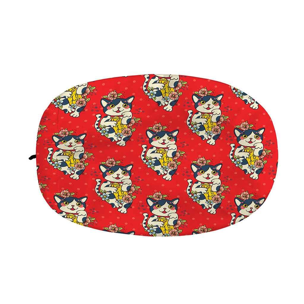 Japanese Cat Maneki Neko Pattern Print Car Side Mirror Covers