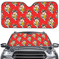 Japanese Cat Maneki Neko Pattern Print Car Windshield Sun Shade