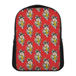 Japanese Cat Maneki Neko Pattern Print Casual Backpack