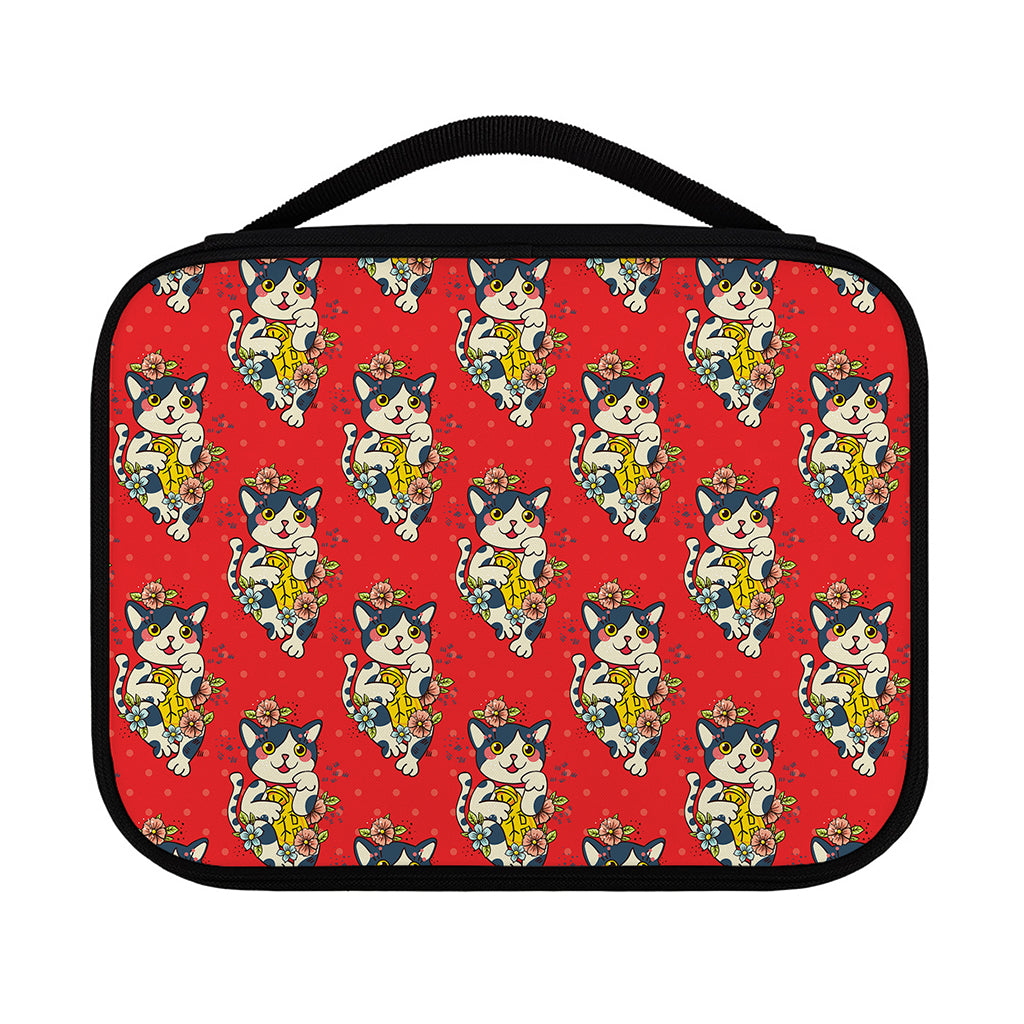 Japanese Cat Maneki Neko Pattern Print Classic Bible Case