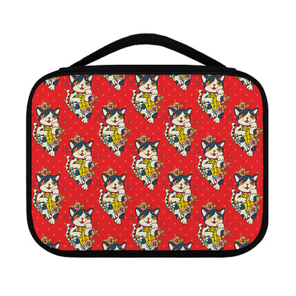 Japanese Cat Maneki Neko Pattern Print Classic Bible Case