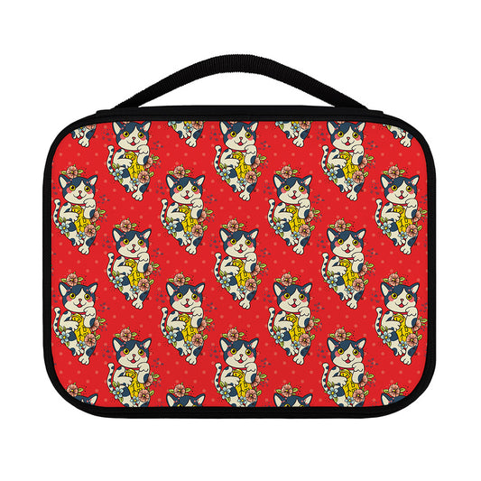 Japanese Cat Maneki Neko Pattern Print Classic Bible Case