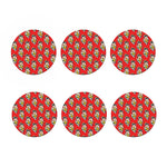 Japanese Cat Maneki Neko Pattern Print Coaster Set