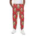 Japanese Cat Maneki Neko Pattern Print Cotton Sweatpants