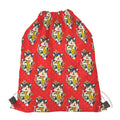 Japanese Cat Maneki Neko Pattern Print Drawstring Bag