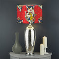 Japanese Cat Maneki Neko Pattern Print Drum Lamp Shade