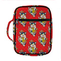 Japanese Cat Maneki Neko Pattern Print Front Pocket Bible Bag