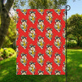 Japanese Cat Maneki Neko Pattern Print Garden Flag