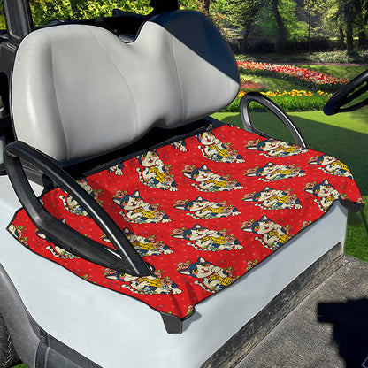 Japanese Cat Maneki Neko Pattern Print Golf Cart Seat Cover