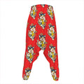 Japanese Cat Maneki Neko Pattern Print Hammer Pants