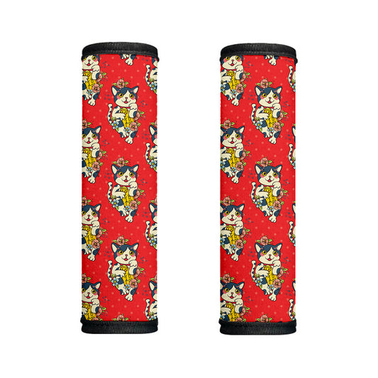 Japanese Cat Maneki Neko Pattern Print Handle Covers
