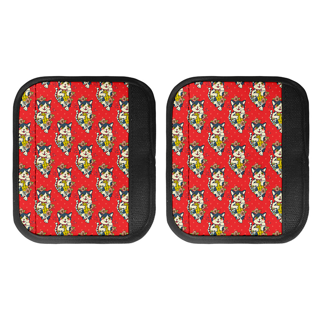 Japanese Cat Maneki Neko Pattern Print Handle Covers