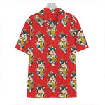 Japanese Cat Maneki Neko Pattern Print Hawaiian Shirt