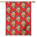 Japanese Cat Maneki Neko Pattern Print House Flag