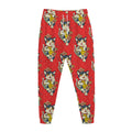 Japanese Cat Maneki Neko Pattern Print Jogger Pants