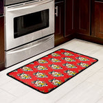 Japanese Cat Maneki Neko Pattern Print Kitchen Mat
