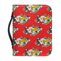 Japanese Cat Maneki Neko Pattern Print Leather Bible Cover