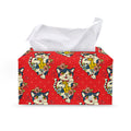 Japanese Cat Maneki Neko Pattern Print Leather Tissue Box Cover