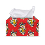 Japanese Cat Maneki Neko Pattern Print Leather Tissue Box Cover