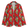 Japanese Cat Maneki Neko Pattern Print Men's Blazer