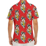 Japanese Cat Maneki Neko Pattern Print Men's Deep V-Neck Shirt