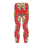 Japanese Cat Maneki Neko Pattern Print Men's leggings