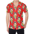 Japanese Cat Maneki Neko Pattern Print Men's Shirt