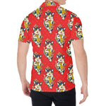 Japanese Cat Maneki Neko Pattern Print Men's Shirt