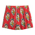 Japanese Cat Maneki Neko Pattern Print Mesh Shorts