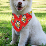 Japanese Cat Maneki Neko Pattern Print Over The Collar Dog Bandana