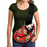 Japanese Cat Maneki Neko Pattern Print Pet Sling Carrier