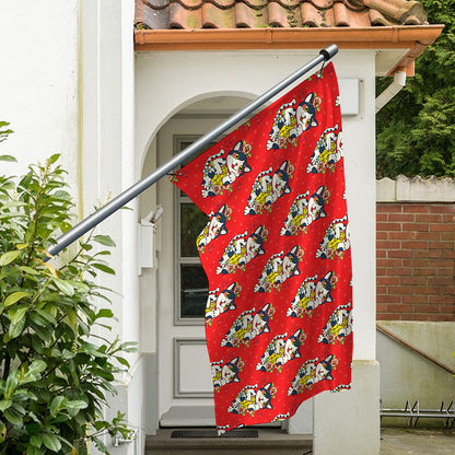 Japanese Cat Maneki Neko Pattern Print Polyester Flag