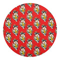 Japanese Cat Maneki Neko Pattern Print Round Blanket