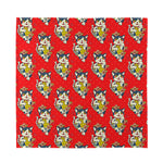 Japanese Cat Maneki Neko Pattern Print Silk Bandana