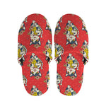 Japanese Cat Maneki Neko Pattern Print Slippers