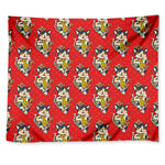 Japanese Cat Maneki Neko Pattern Print Tapestry