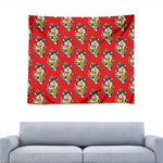 Japanese Cat Maneki Neko Pattern Print Tapestry