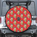 Japanese Cat Maneki Neko Pattern Print Tire Cover With Camera Hole