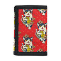 Japanese Cat Maneki Neko Pattern Print Trifold Wallet