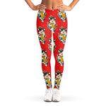 Japanese Cat Maneki Neko Pattern Print Women's Leggings