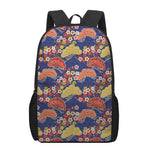 Japanese Cherry Blossom Pattern Print 17 Inch Backpack