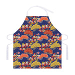 Japanese Cherry Blossom Pattern Print Adjustable Apron